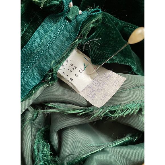 80s vintage velvet low back dress - Picture 8 of 8